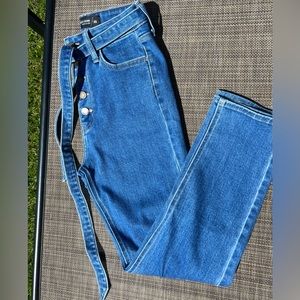 Just Black Denim tie waist mom jeans